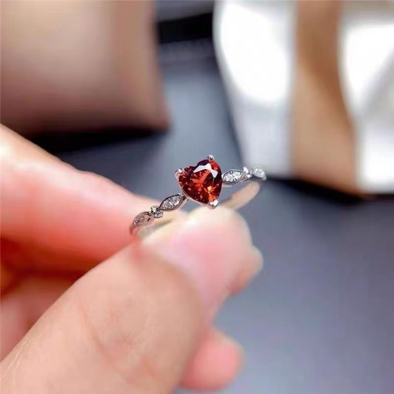 Red Heart-Shaped Ring