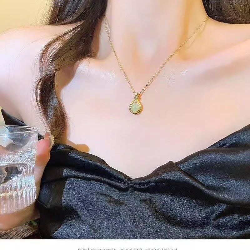 Green Lucky Bag Necklace