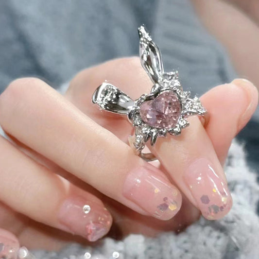 Creative Pink Rabbit Ring
