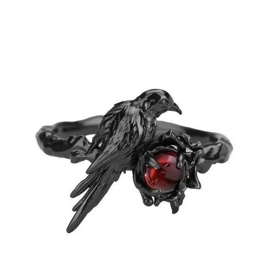 Black Crow Adjustable Ring