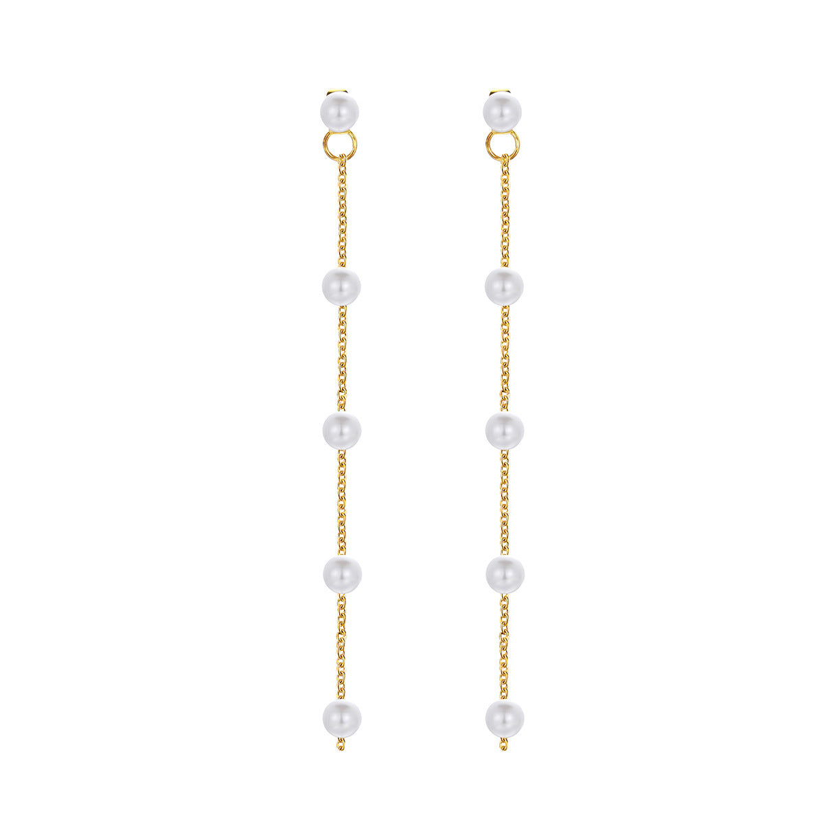 Gold Pearl Drops Earring