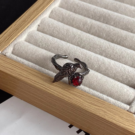 Black Crow Adjustable Ring