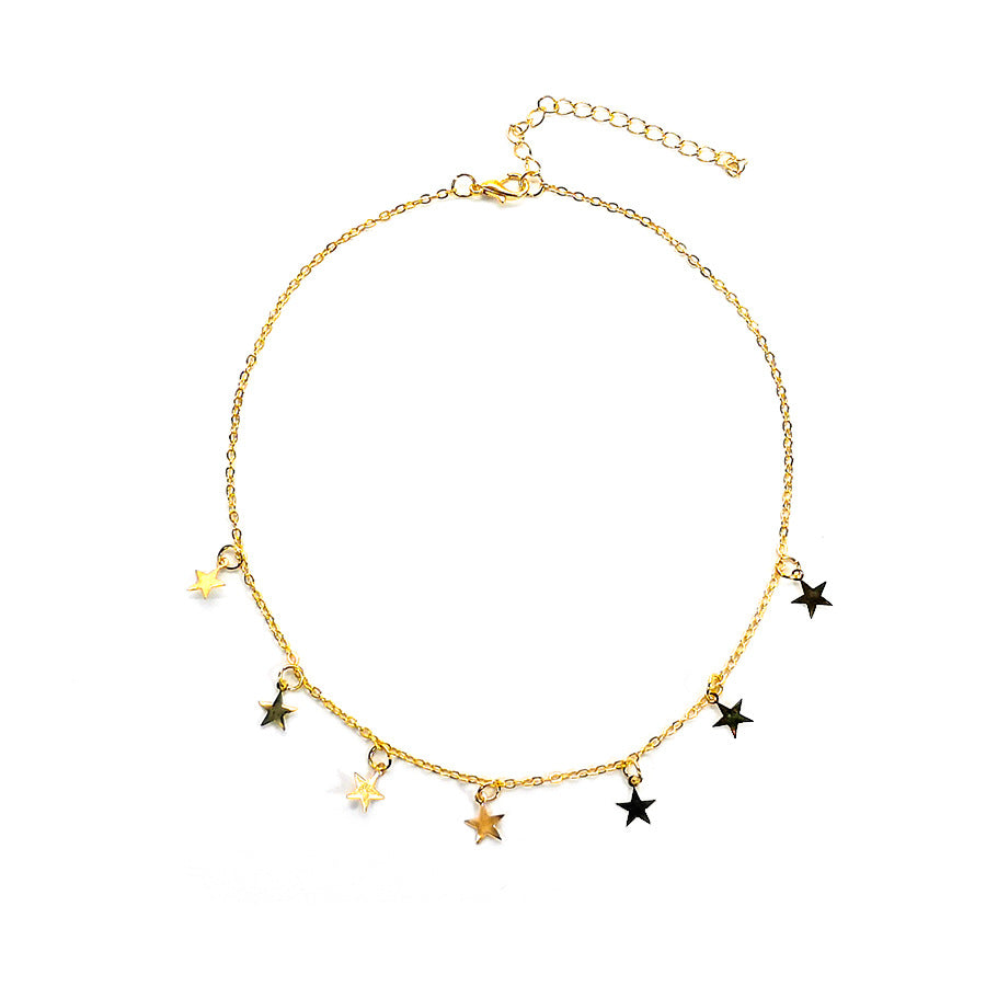 Lucky Star Tassels Choker Necklace