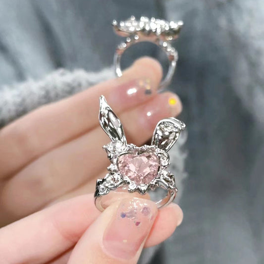 Creative Pink Rabbit Ring