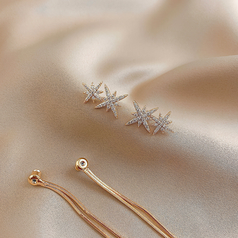 Star Tassel Drop Earrings