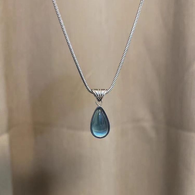 Moonlight Stone Sea Blue Necklace