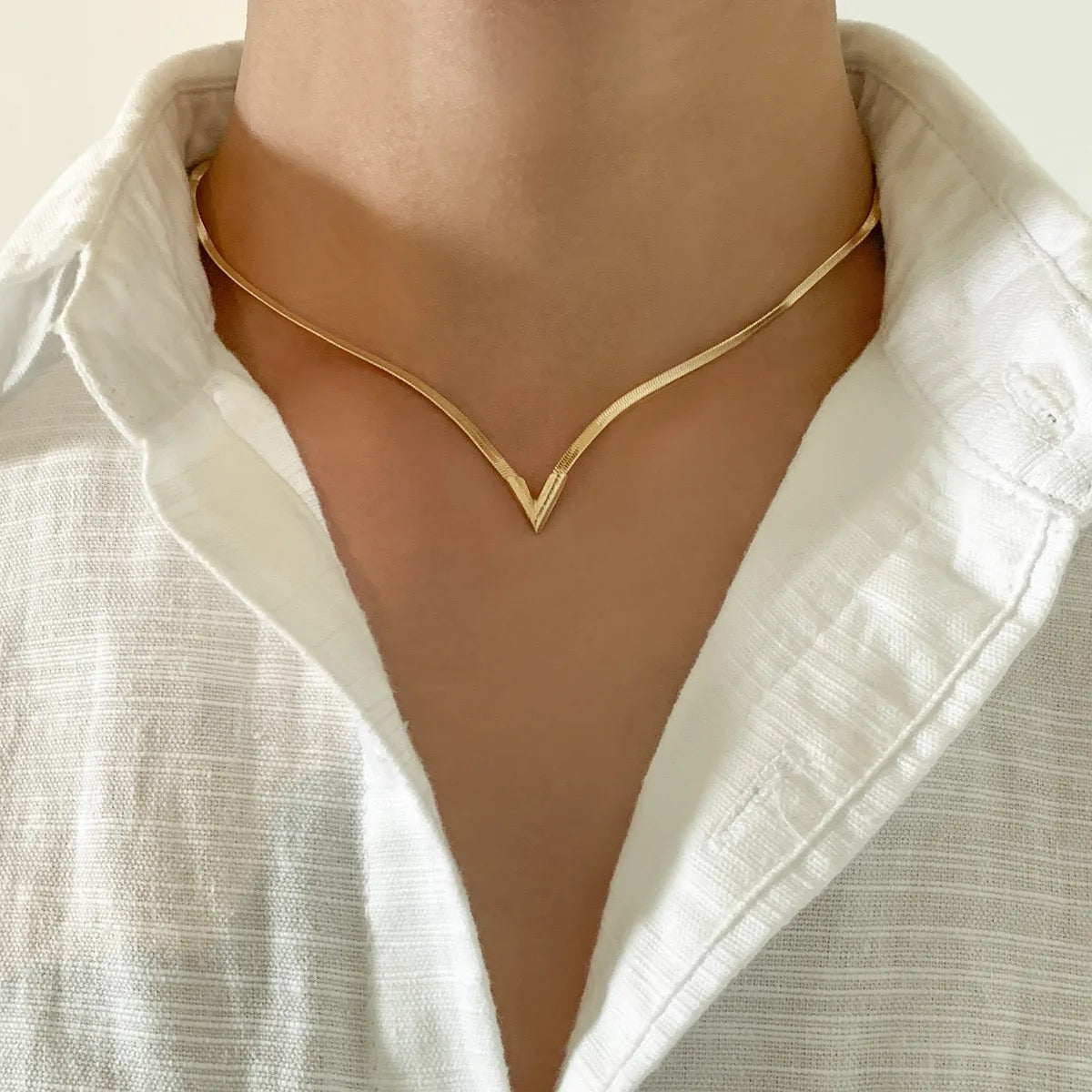 Trendy V-Shaped Snake Chain