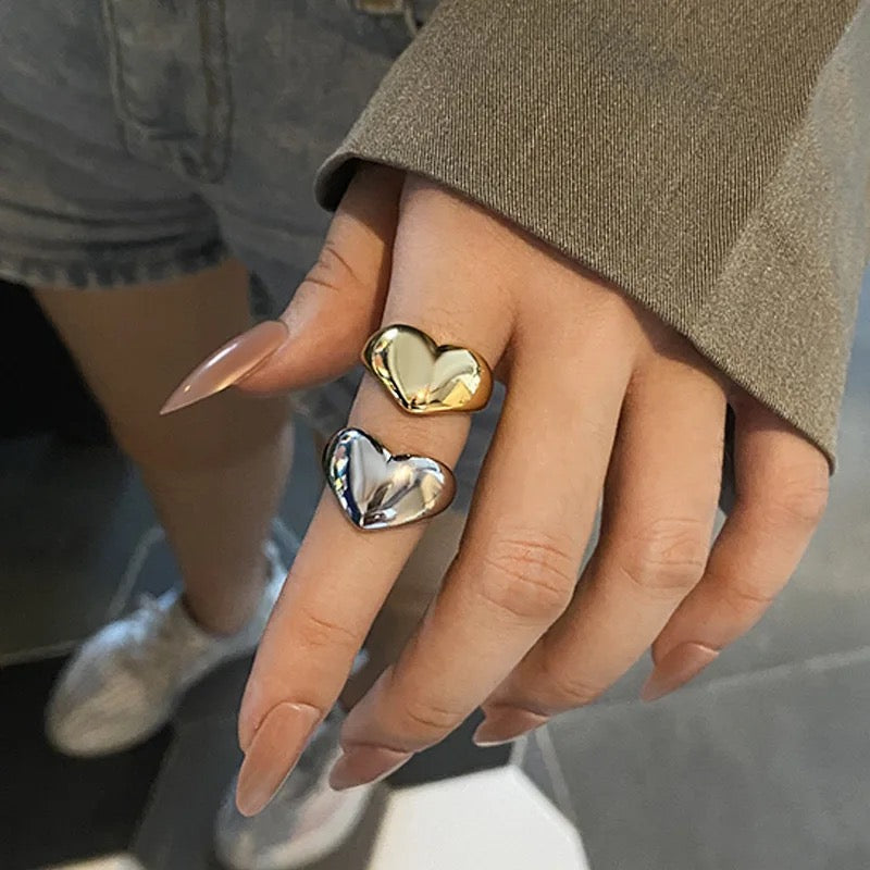 Chunky Heart love Ring