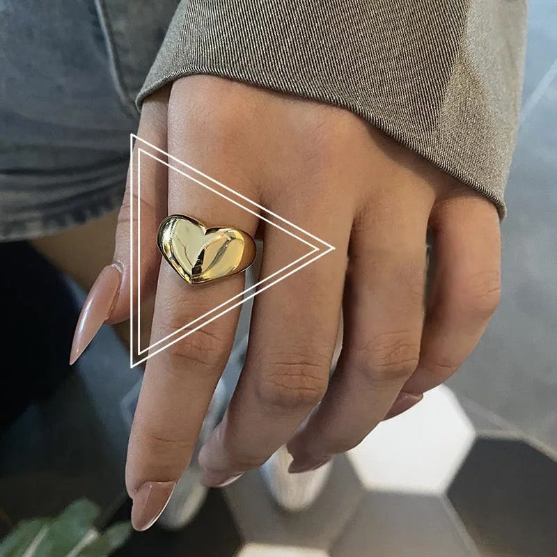 Chunky Heart love Ring