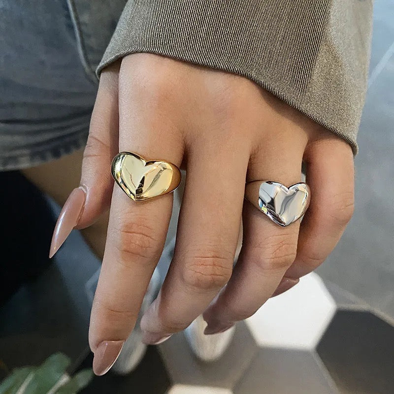 Chunky Heart love Ring