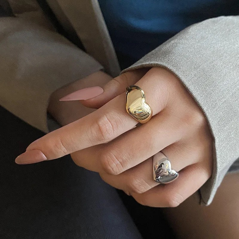 Chunky Heart love Ring