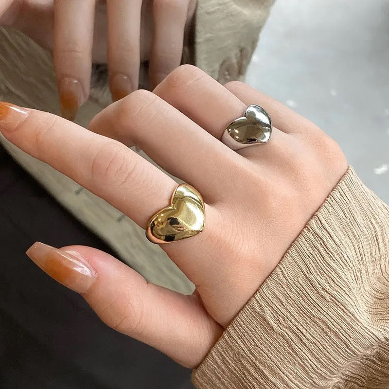 Chunky Heart love Ring