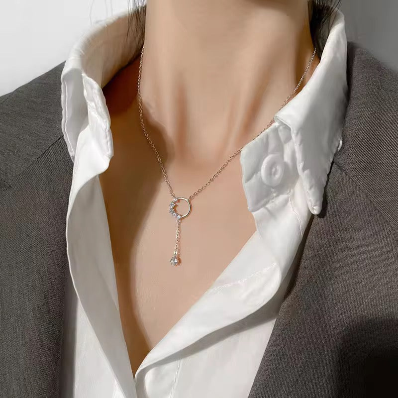 Pink Crystal Heart Necklace