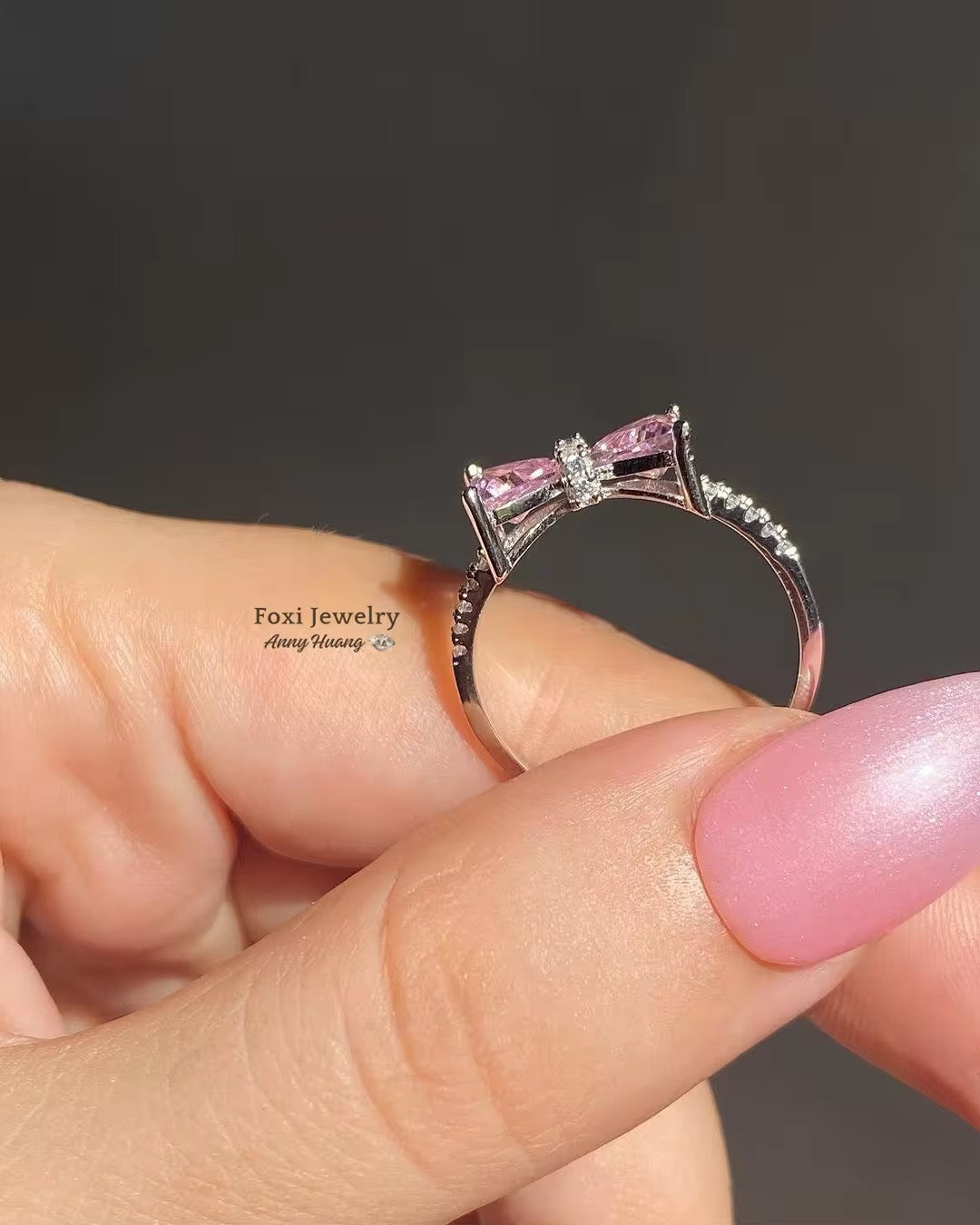Pink Bow Ring