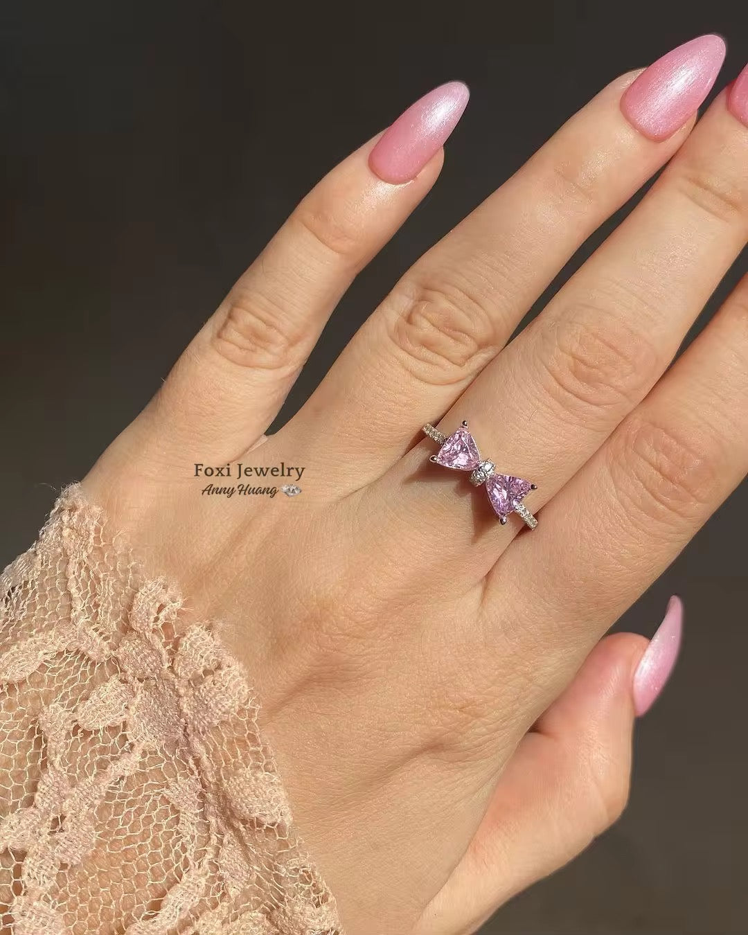 Pink Bow Ring