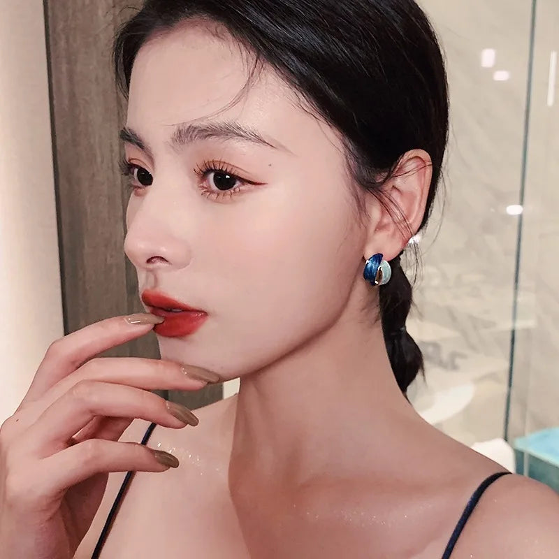 French Style Enamel Earrings