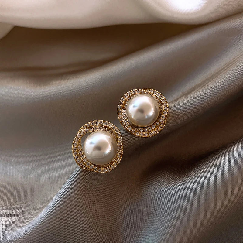 Pearl Crystal Earrings