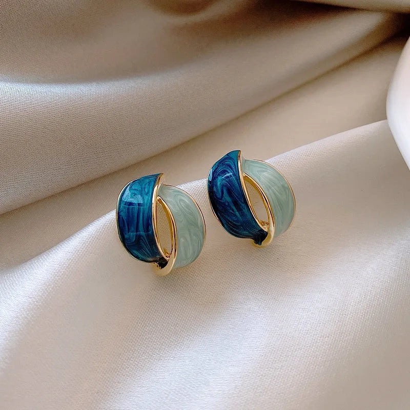 French Style Enamel Earrings