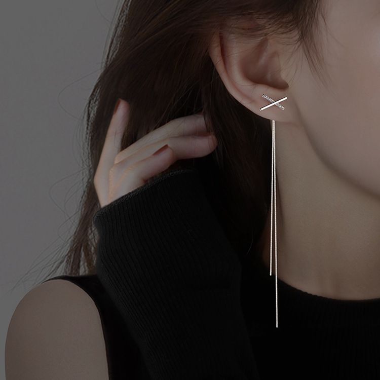 Trendy Long Tassel Earrings