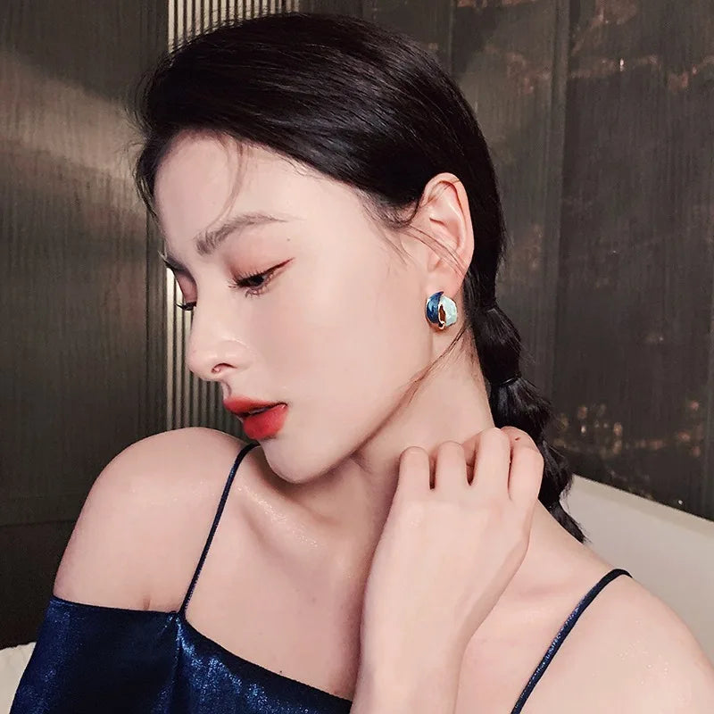 French Style Enamel Earrings