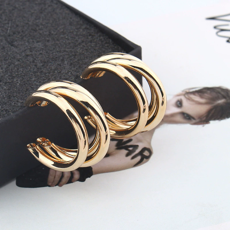 Geometric Three-line Earrings