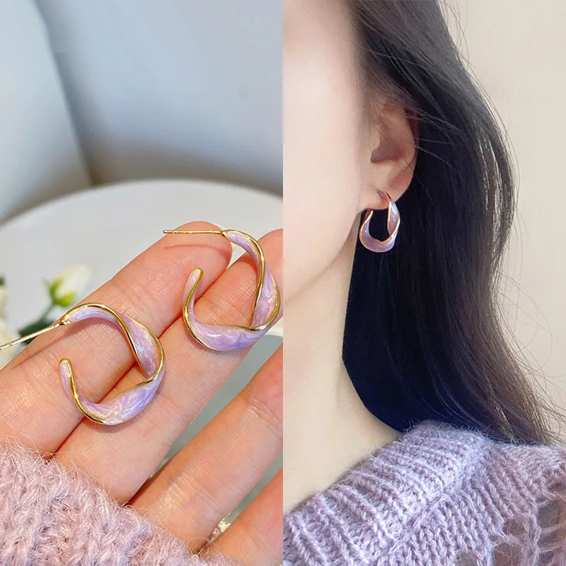 Purple Stud Earring