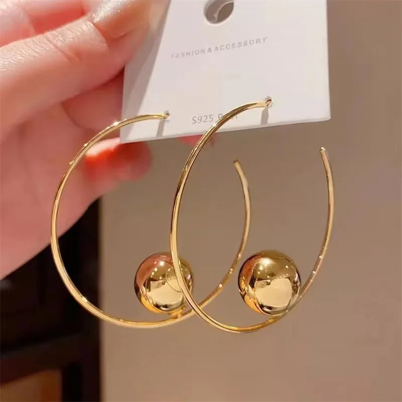 Large Circle Hoop Earrings