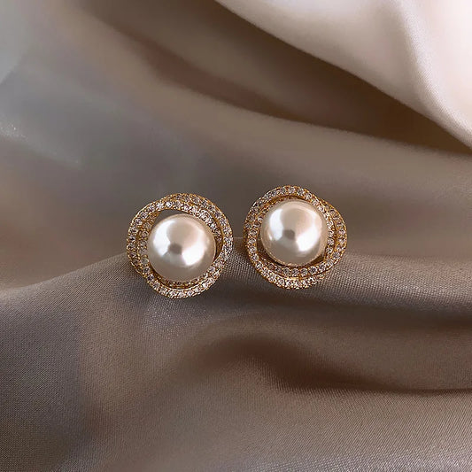 Pearl Crystal Earrings