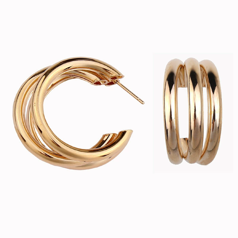 Geometric Three-line Earrings
