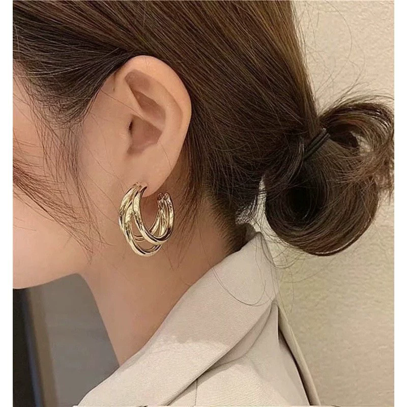 Geometric Three-line Earrings