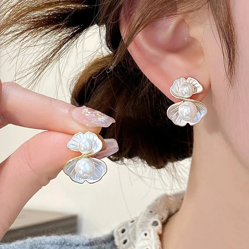 Open Sea Shell Earrings
