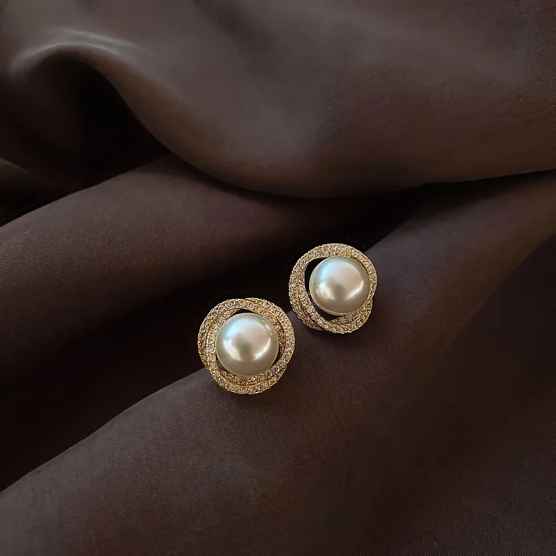 Pearl Crystal Earrings