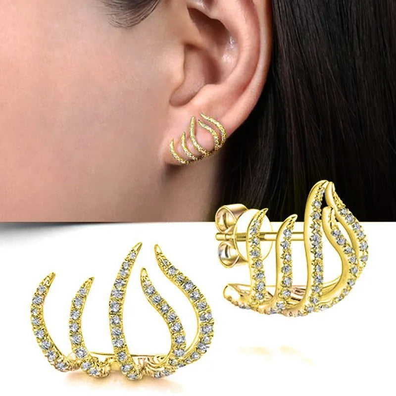 Trendy Four Claw Earrings