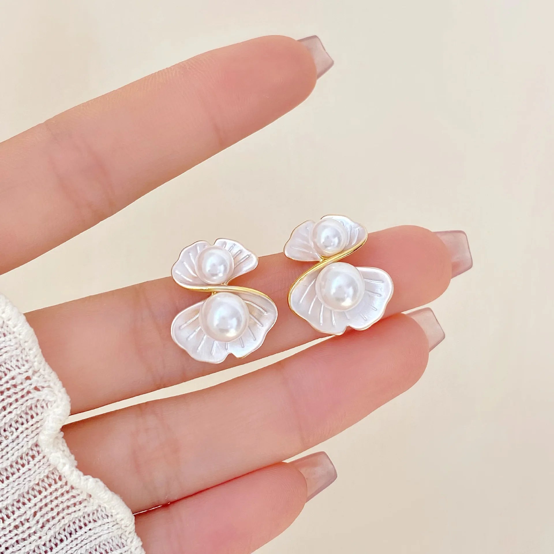 Open Sea Shell Earrings