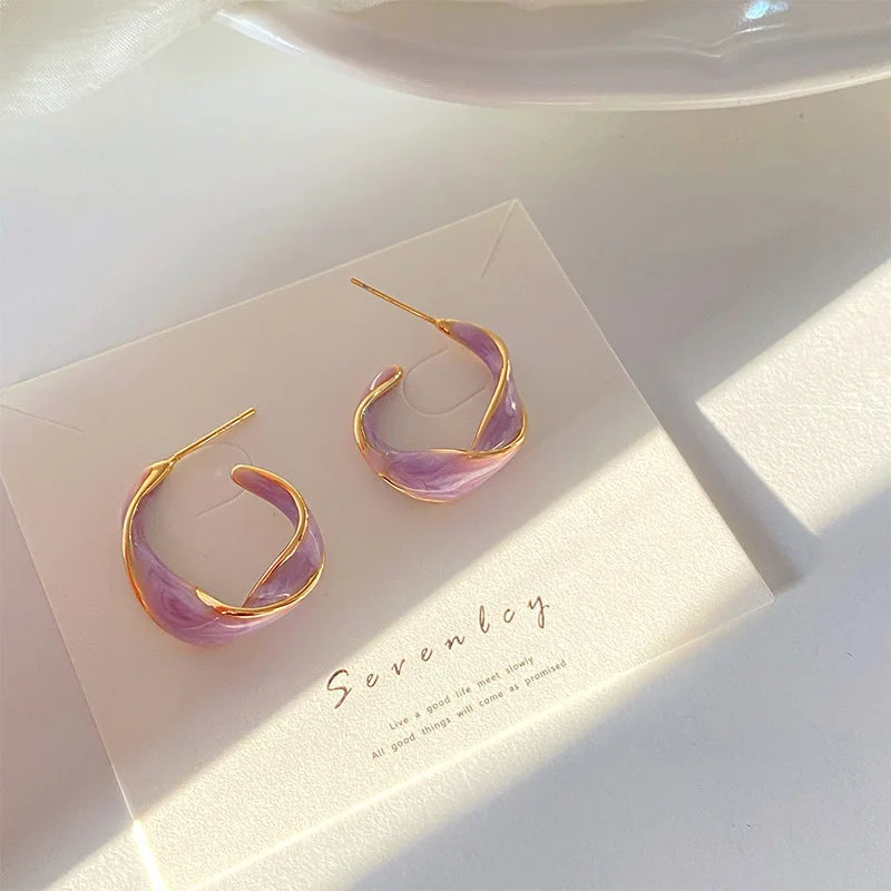 Purple Stud Earring