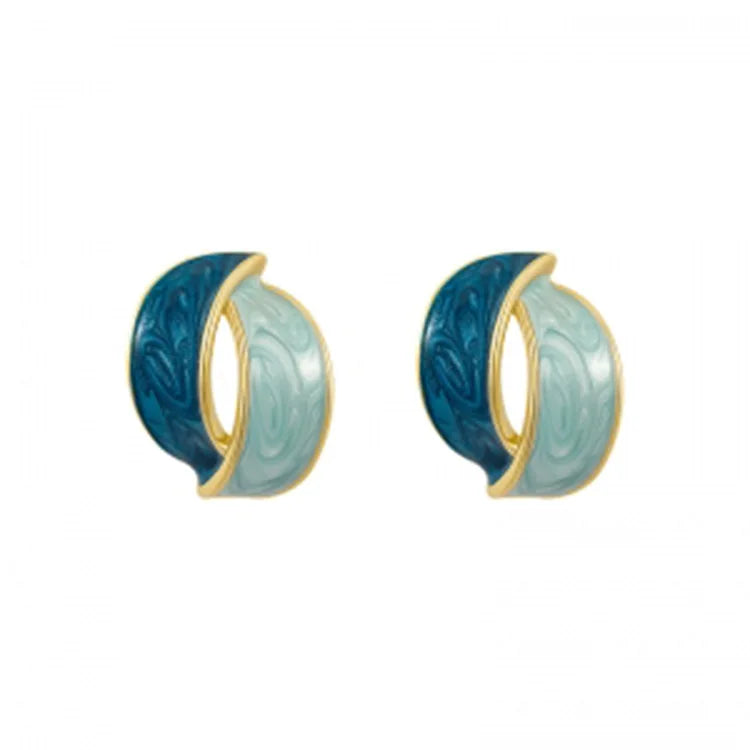 French Style Enamel Earrings