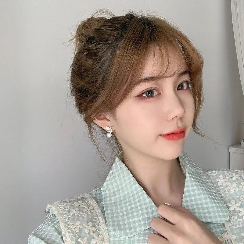 Swan and Pearl Earrings