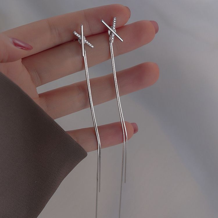 Trendy Long Tassel Earrings