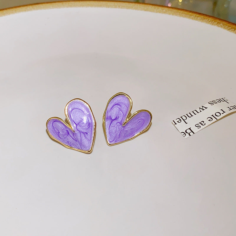 French heart earrings