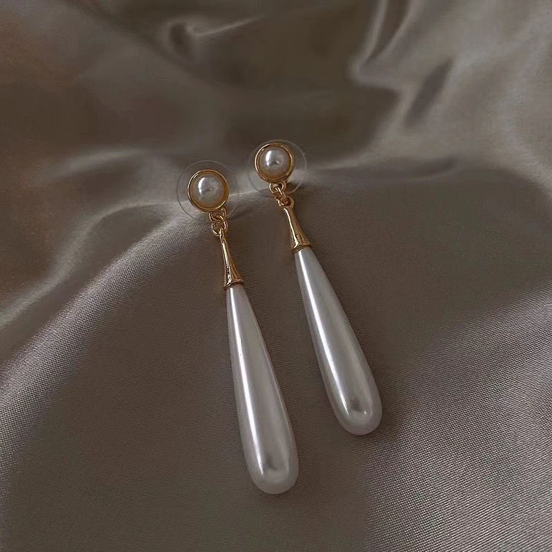 French vintage teardrop earrings