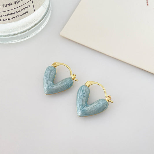 Love heart-shaped earrings