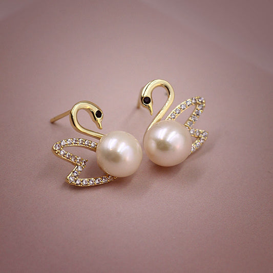Classic Little Swan Stud Earring