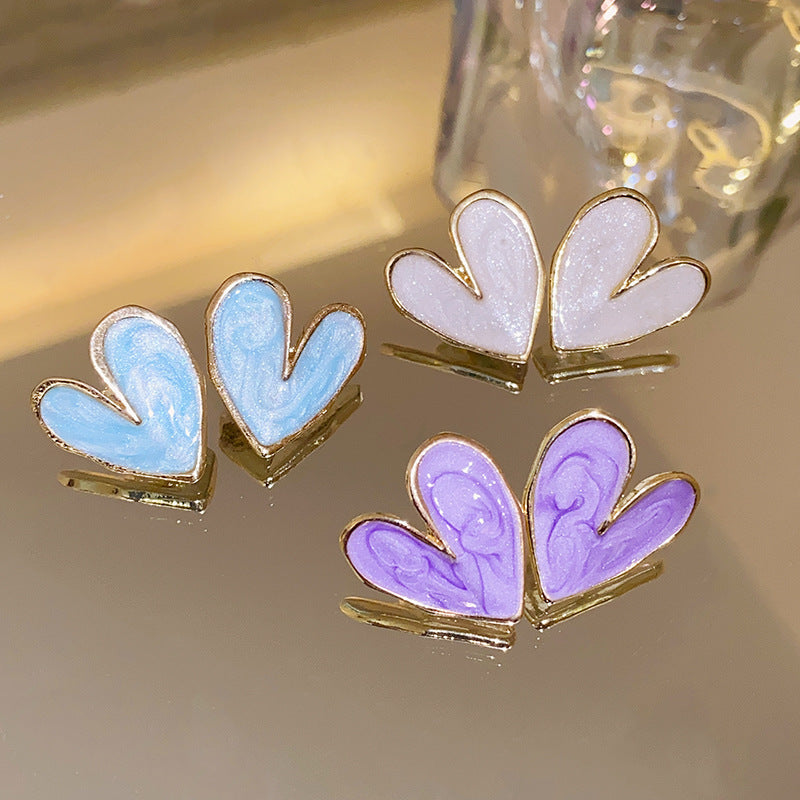 French heart earrings