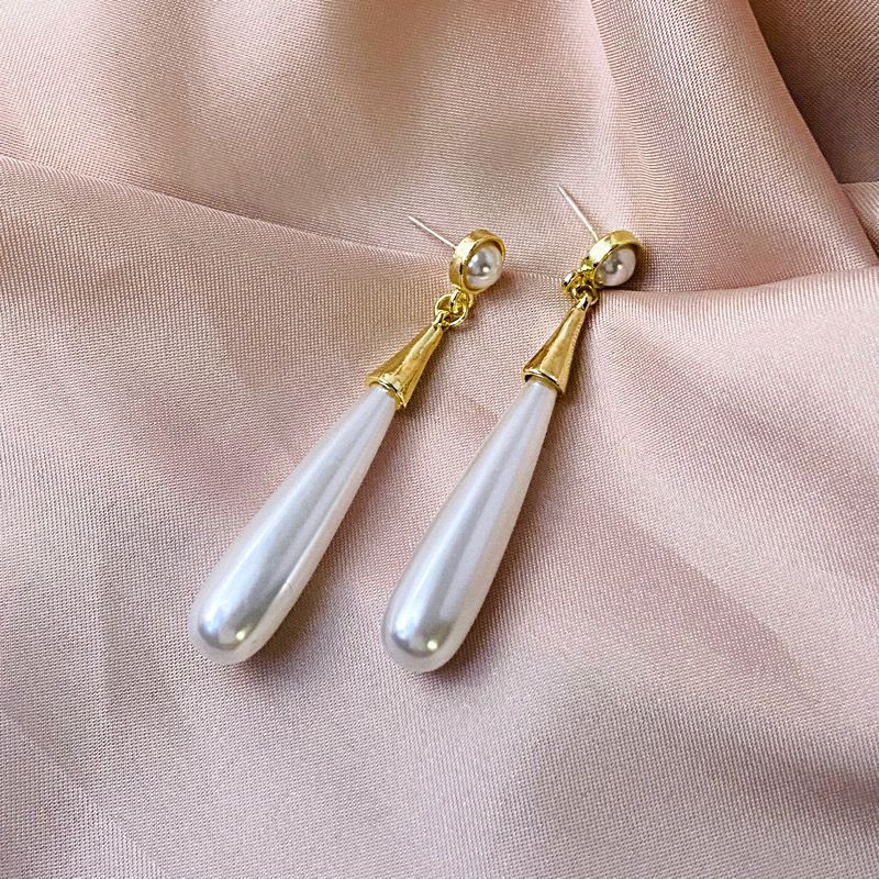 French vintage teardrop earrings