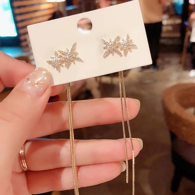 Star Tassel Drop Earrings