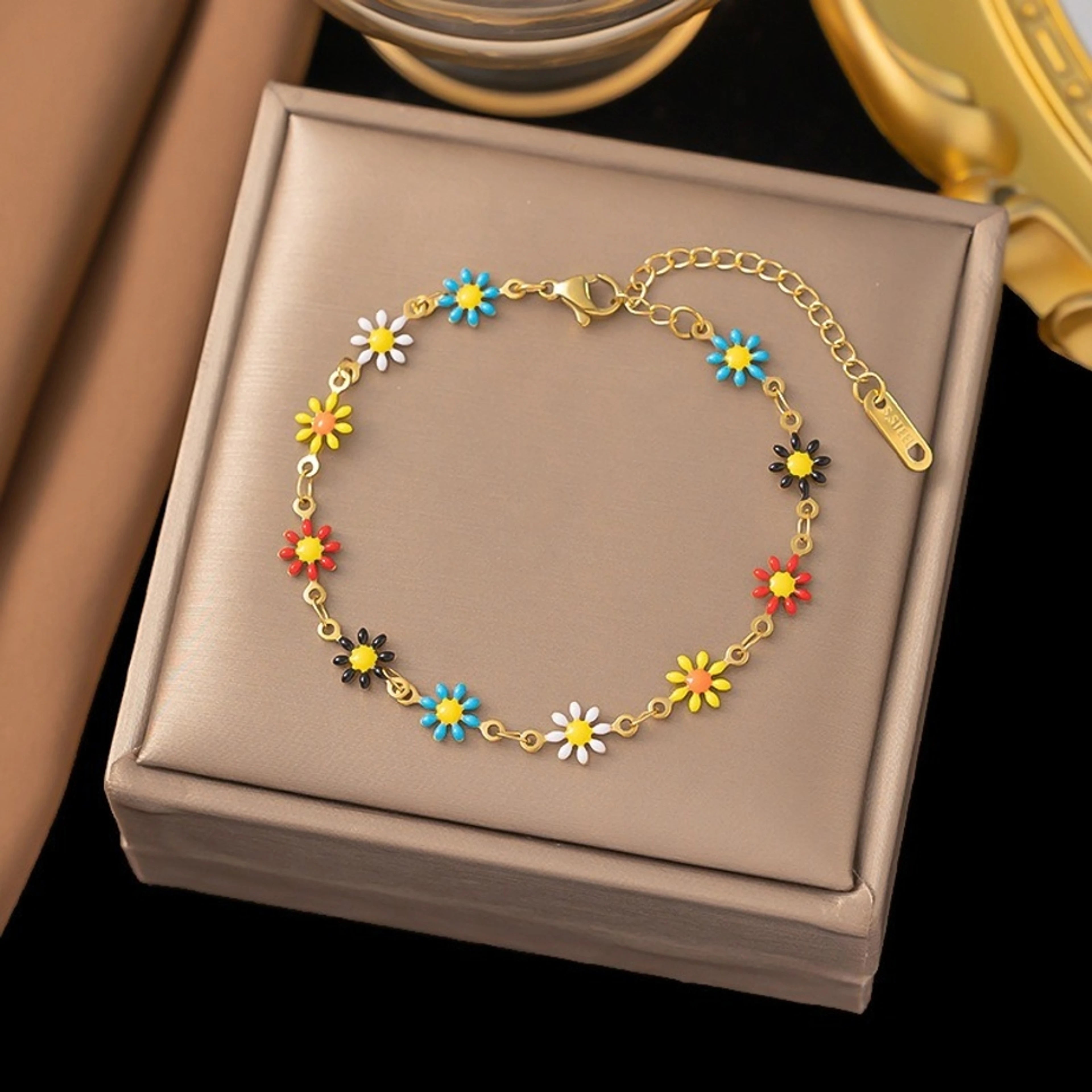 Colorful Daisy Bracelet