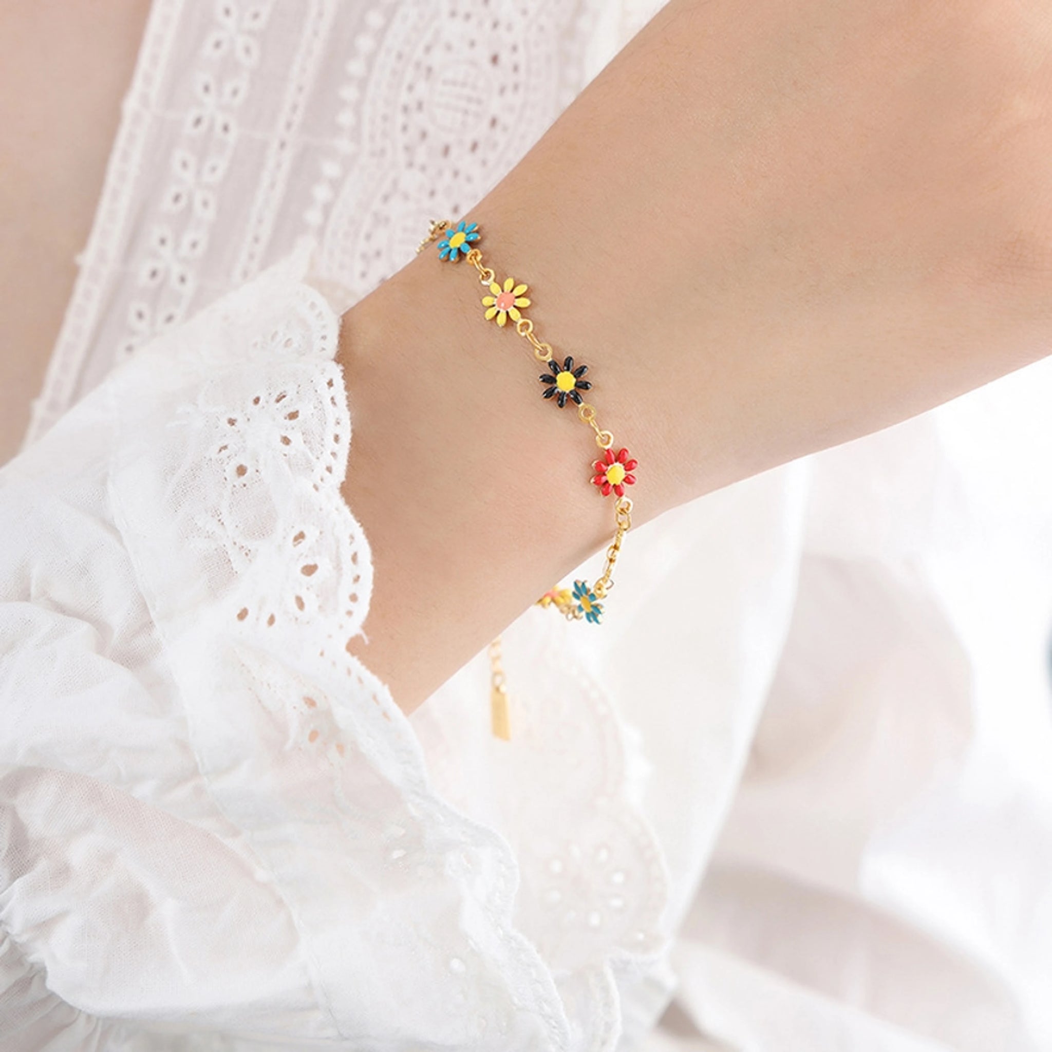 Colorful Daisy Bracelet