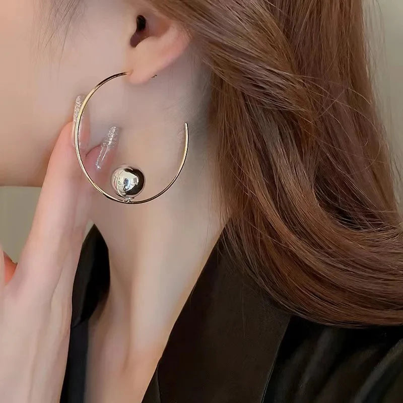 Large Circle Hoop Earrings
