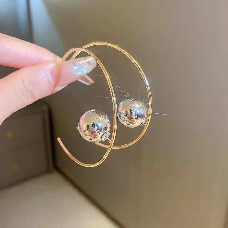 Large Circle Hoop Earrings