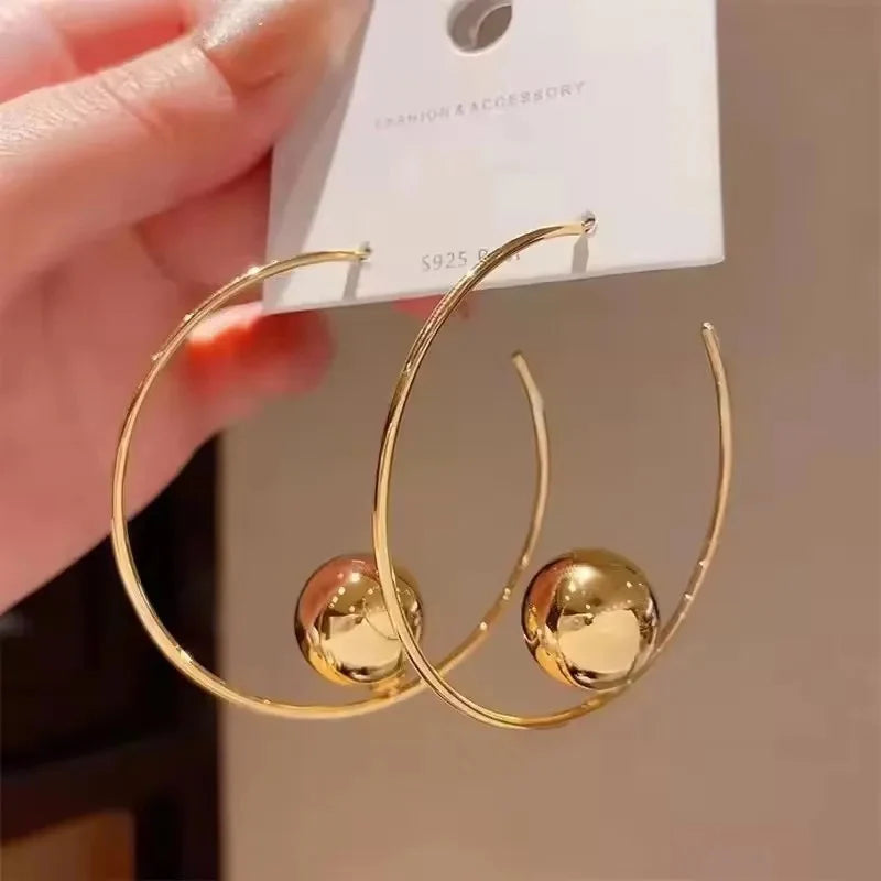 Large Circle Hoop Earrings